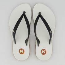 Chinelo Kenner Ibiza Pro Feminina Branco e Preto