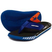 Chinelo Kenner Kick S Up Masculino - Preto e Azul Escuro - 40