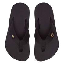 Chinelo Kenner Kivah L7 Masculino Preto Dourado Branco