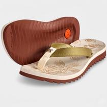 Chinelo Kenner Kyra Slim Estampada Feminino - Branco e Dourado - 38