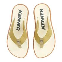 Chinelo Kenner Megah Tratorado Unissex Creme Marrom TAMANHO:41