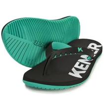 Chinelo Kenner Modelo Red cor verde com preto