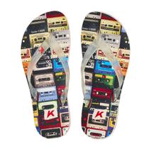 Chinelo Kenner New Summer Mix Tape Masculino - Branco e Vermelho