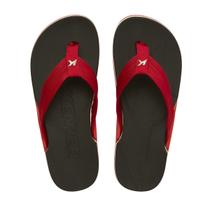 Chinelo Kenner Nk6 Pro Preto Correia Vermelha Masculino