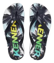 Chinelo Kenner Original Summer Way DKY-01 Masculino-Branco/Preto