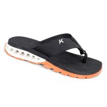 Chinelo kenner rakka preto/branco/laranja dbt-03