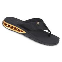 Chinelo kenner rakka preto/dourado masculino dbu-02