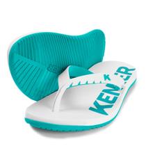 Chinelo Kenner Red - Branco e Verde Esmeralda