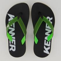 Chinelo Kenner RED Juvenil Preto e Verde