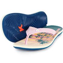 Chinelo Kenner Summer Aloha Masculino - Rosa e Azul