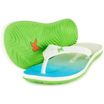Chinelo kenner summer degradê masculino - verde e branco dst-23
