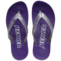Chinelo Kenner Summer Roxo Uva Cristal Confortavel Leve
