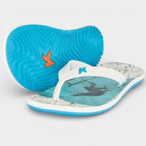 Chinelo Kenner Summer SK8 Masculino - Branco e Azul - 41