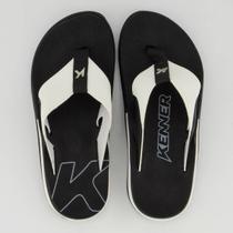 Chinelo Kenner X-Gel Preto e Branco