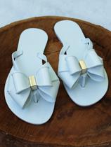 Chinelo laço duplo feminino moda praia verão