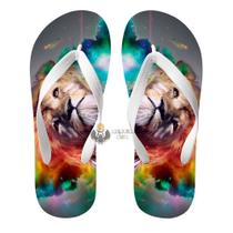 Chinelo Leão multicolorido