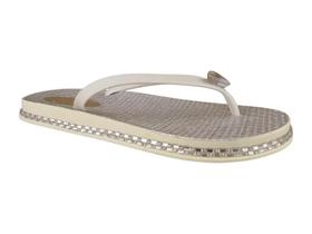 Chinelo Littz Com Pedraria Correia Com Adorno Prata