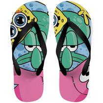 Chinelo Lula Molusco Patrick e Bob Esponja