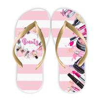 Chinelo Maquiagem Rosa Fashion