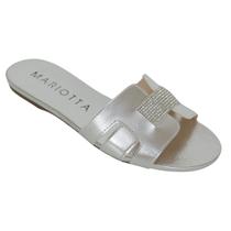 Chinelo Mariotta Slide Feminino Metalizada Brilho 20695-07