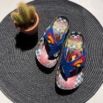 Chinelo Masculina Infantil Criança Kids Personagem Hotwheels Azul Confortável