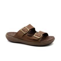 Chinelo Masculino Andacco Couro Fivelas 5302