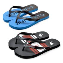Chinelo Masculino Borracha Macio Conforto Duas Tiras Kit 2 Chinelo Masculino Borracha Macio Conforto Duas Tiras Kit 2