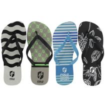 Chinelo Masculino Borracha Polo Culture Antiderrapante Kit 4 Chinelo Masculino Borracha Polo Culture Antiderrapante Kit 4