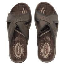 Chinelo Masculino Calce Fácil Couro Dia a Dia Pegada Chinelo Masculino Calce Fácil Couro Dia a Dia Pegada