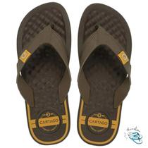 Chinelo Masculino Cartago Arizona Original Lançamento Cor:BEGE/MARROM/AMARELOTamanho:40