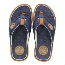 Chinelo Masculino Cartago Lyon IV Bege/Azul/Castor 12531 Chinelo Masculino Cartago Lyon IV Bege/Azul/Castor 12531