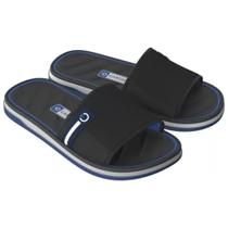 Chinelo masculino cartago malaga slide cinza/preto 12377