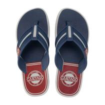 Chinelo Masculino Cartago Palermo Azul e Vermelho - 12397 BE