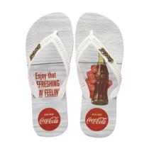 Chinelo Masculino Coca-Cola Cc4422 Wood Bottle Branco