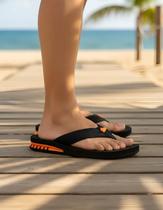 Chinelo Masculino Com Salto DuRio Air Para Esporão Fascite Plantar Ortopédico Vegano