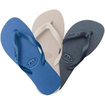 Chinelo Masculino Confortável Borracha Polo Culture Kit 3