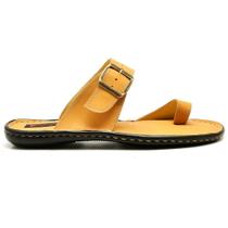 Chinelo Masculino Conforto Couro Whisky