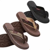 Chinelo Masculino Couro Original Antistress Sandália Dedo Anatômico 2324 Chinelo Masculino Couro Original Antistress Sandália Dedo Anatômico 2324
