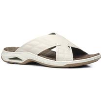 Chinelo Masculino Couro Pegada Em X Calce Facil 133223