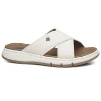 Chinelo Masculino Dubai Couro Milk Pegada 134306-01 Chinelo Masculino Dubai Couro Milk Pegada 134306-01