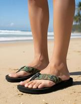 Chinelo Masculino DuRio Militar Camuflado Tático Premium Resistente Antiderrapante Original Versátil