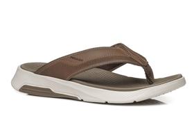 Chinelo masculino em couro Pegada com tecnologia Levitech na cor Caqui Chinelo masculino em couro Pegada com tecnologia Levitech na cor Caqui