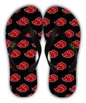Chinelo Masculino Estampa Naruto Akatsuki Modelo Adulto Estiloso Macio e Confortável