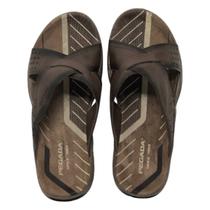 Chinelo Masculino Fácil Calce Dia a Dia em Couro Pegada