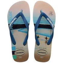 Chinelo Masculino Havaianas Hype. Areia Azul