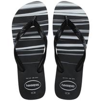 Chinelo Masculino Havaianas Top Basic Estampado Preto Cinza