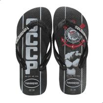 Chinelo Masculino Havaianas Top Times Corinthians-Preto