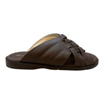 Chinelo Masculino Italianinho Casual Conforto Couro Trançado 10340101 marrom Chinelo Masculino Italianinho Casual Conforto Couro Trançado 10340101 marrom
