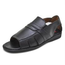 chinelo masculino linha repouso em couro palmilha espumada GR 888 preto chinelo masculino linha repouso em couro palmilha espumada GR 888 preto