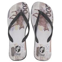 Chinelo Masculino Macio de Borracha Estampado Duas Tiras
